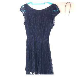 Navy lace dress